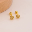 Piercing redondo 4mm con zirconias baño 18k