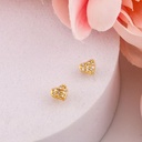 Piercing de corazon con zirconias baño 18k