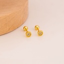 Piercing redondo con zirconias baño 18k