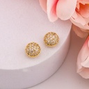 Piercing redondo con zirconias baño 18k