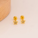 Piercing de estrella con zirconias baño 18k