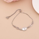 Pulsera ajustable con zirconias baño 18k plat