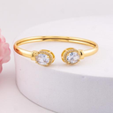 Brazalete con zirconias baño 18k