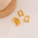 Aretes colgantes de marca doble uso baño 18k