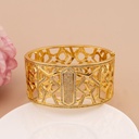 Brazalete chunky con zirconias baño 18k