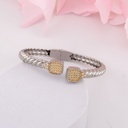 Brazalete con zirconias baño 18k plat