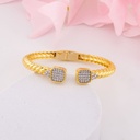 Brazalete con zirconias baño 18k