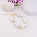 Pulsera de perlas acrilicas baño 18k