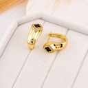 Argollas de trebol baño 18k