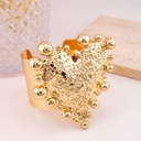 Brazalete chunky de corazon baño 18k