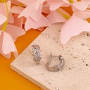 Argollas con zirconias baño 18k plat