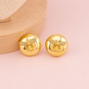 Aretes redondos con abejita con zirconias baño 18k