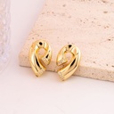 Aretes stud con zirconias baño 18k