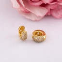 Huggies pequeñas con zirconias baño 18k