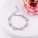 Pulsera con zirconias baño 18k plat