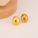 Aretes stud redondos baño 18k