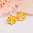 Aretes de flor en acero inoxidable 