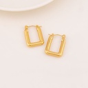 Argollas cuadradas solidas baño 18k
