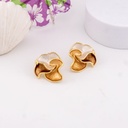 Aretes stud esmaltados baño 18k