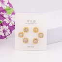 Set de piercings con zirconias baño 18k