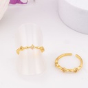 Anillo ajustable con zirconias baño 18k