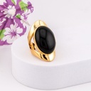 Anillo ajustable chunky baño 18k negro