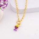 Collar con colgante de pez baño 18k