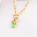 Collar con colgante de pez baño 18k