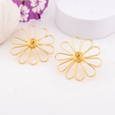 Aretes de flor acero inoxidable