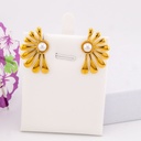 Aretes de flor acero inoxidable
