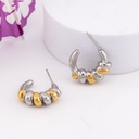 Argollas doble tono acero inoxidable