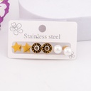 Set de piercings varios con zirconias acero inoxidable