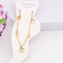 Tobillera con colgantes acero inoxidable