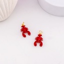 Dije de langosta esmaltado baño 18k