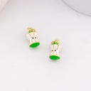 Dije manzana mordida esmaltado baño 18k