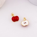 Dije manzana esmaltado baño 18k
