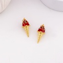 Dije de cono esmaltado baño 18k