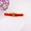 Brazalete de marca acero inoxidable rojo