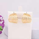 Aretes stud tipo argollas baño 18k