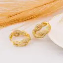 Argollas con zirconias baño 18k