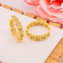 Argollas con zirconias baño 18k