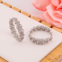 Argollas con zirconias baño 18k