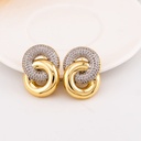 Aretes stud con zirconias baño 18k