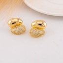 Aretes stud con zirconias baño 18k