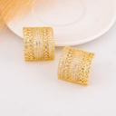 Aretes stud con zirconias baño 18k
