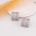 Aretes stud con zirconias baño 18k