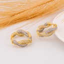Argollas con zirconias baño 18k