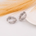 Argollas con zirconias baño 18k plat