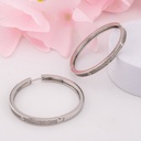 Argollas chunky con zirconias baño 18k plat