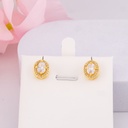 Aretes stud con zirconias baño 18k